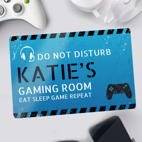 Personalised Gamer Do Not Disturb Metal Sign