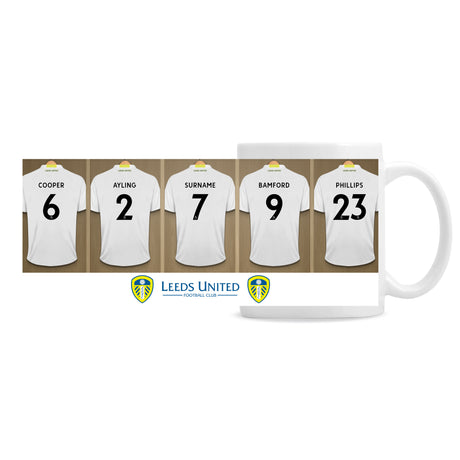 Personalised Leeds United FC Dressing Room Mug