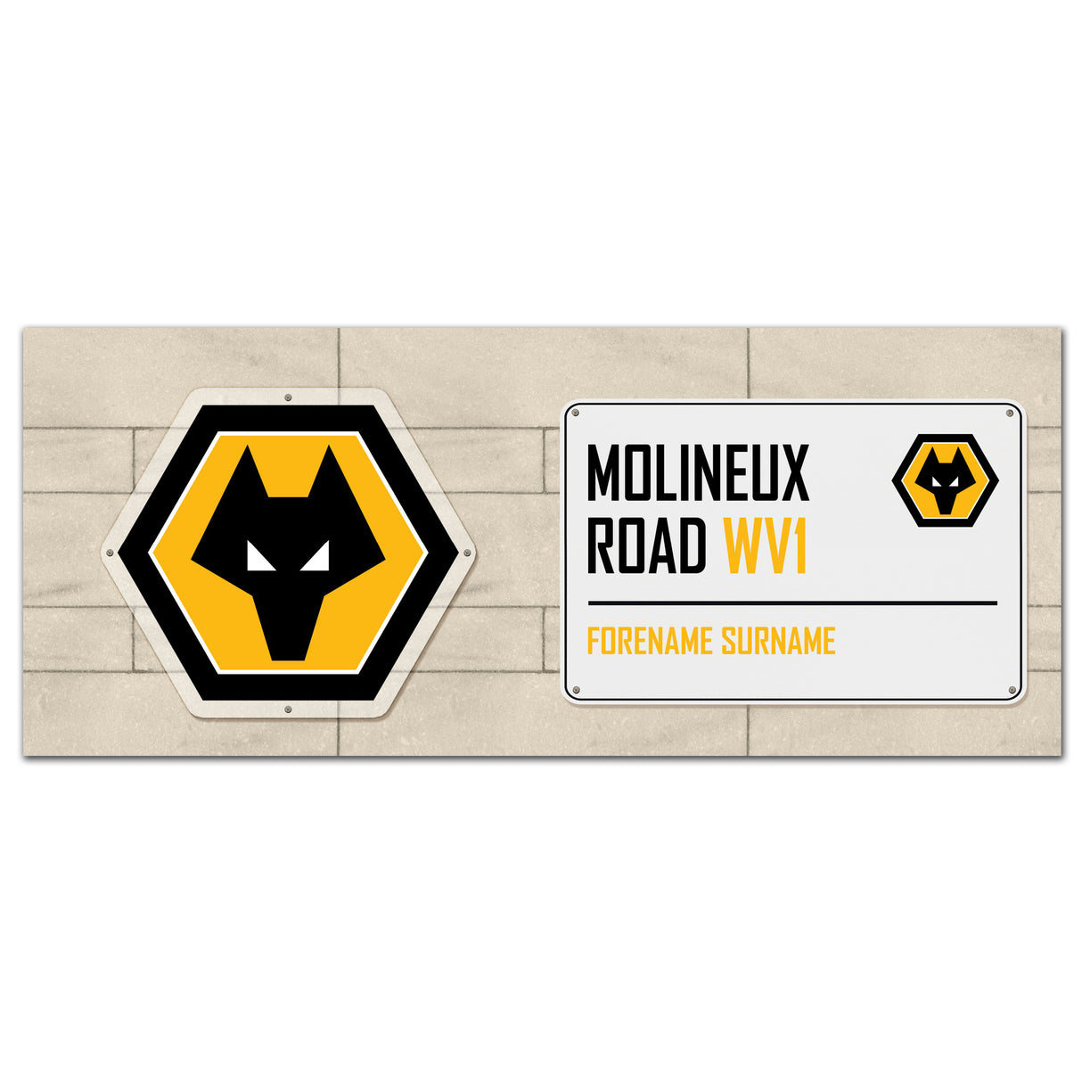 Personalised Wolves FC Street Sign Mug