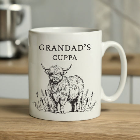 Personalised Black Highland Cow Mug - Shop At Gift Moments - 1