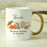 Personalised Autumn Gold Handled Mug - Shop At Gift Moments - 3