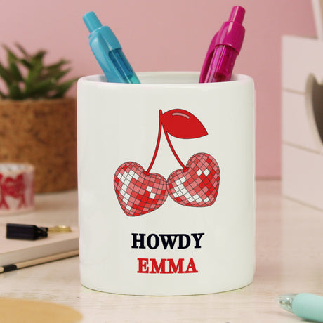 Personalised Cherry Make Up Brush Holder - Shop At Gift Moments - 3
