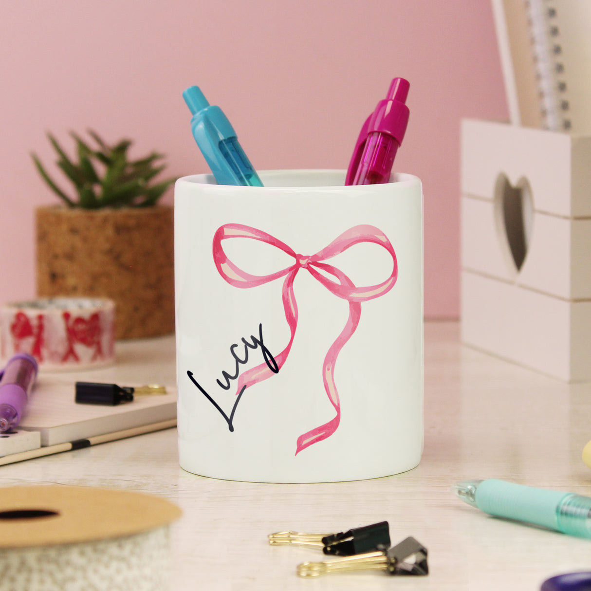 Personalised Bow Make Up Brush Holder - Shop At Gift Moments - 2