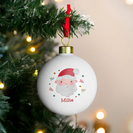 Personalised Santa Christmas Bauble - Shop Christmas Baubles At Gift Moments - 1