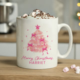 Personalised Pink Christmas Tree Mug - Shop Mugs At Gift Moments - 3