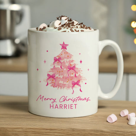 Personalised Pink Christmas Tree Mug - Shop At Gift Moments - 3
