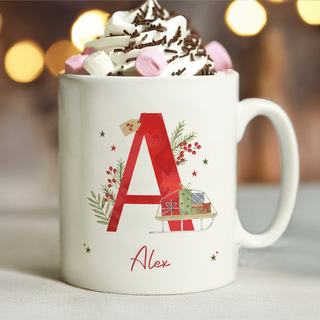 Personalised Christmas Initial Mug - Shop At Gift Moments - 1