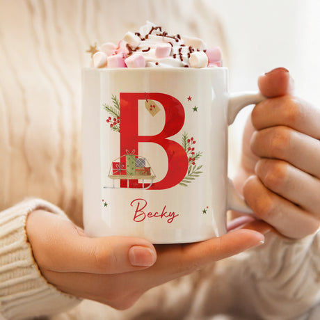 Personalised Christmas Initial Mug - Shop At Gift Moments - 2