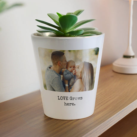 Personalised Photo Upload Plant Pot - Shop Pots & Planters At Gift Moments - 1