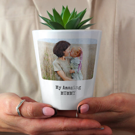 Personalised Photo Upload Plant Pot - Shop Pots & Planters At Gift Moments - 3