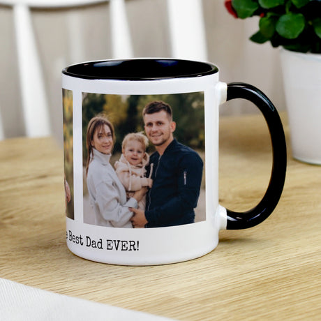 Personalised Multi Photo Upload Black Handle Mug - Shop Mugs At Gift Moments - 3