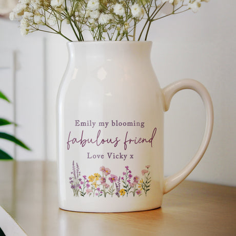 Personalised Wild Flower Jug Vase - Shop Vases At Gift Moments - 3