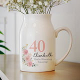 Personalised Floral Birthday Jug Vase - Shop Vases At Gift Moments - 3