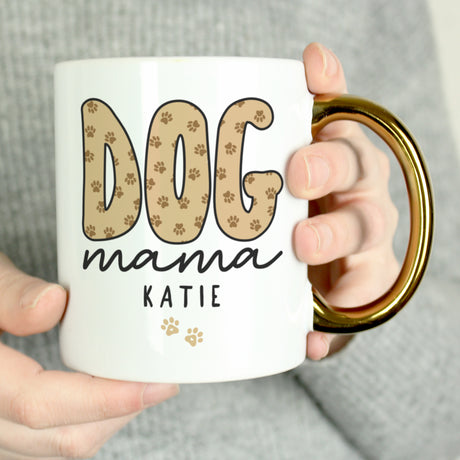 Personalised Dog Mama Gold Handle Mug - Shop Mugs At Gift Moments - 3