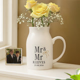 Personalised Black & Gold Couples Jug Vase - Shop Vases At Gift Moments - 4
