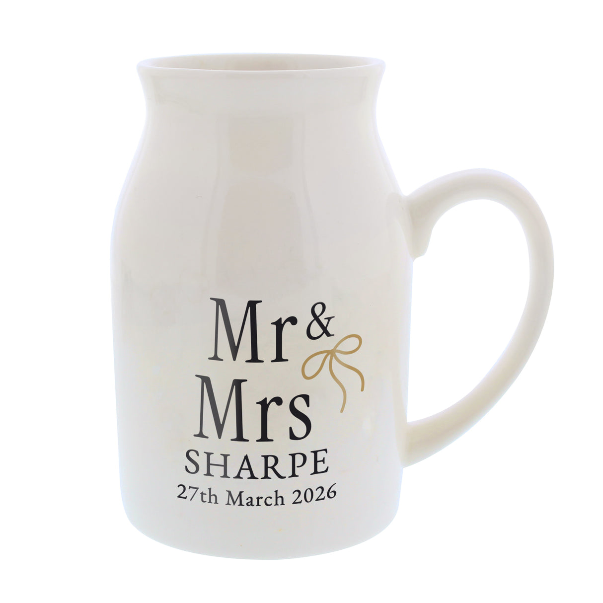 Personalised Black & Gold Couples Jug Vase - Shop Vases At Gift Moments - 5