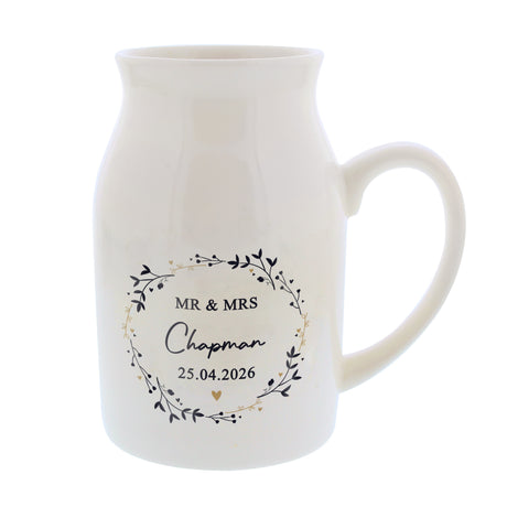 Personalised Black & Gold Wreath Jug Vase - Shop Vases At Gift Moments - 4