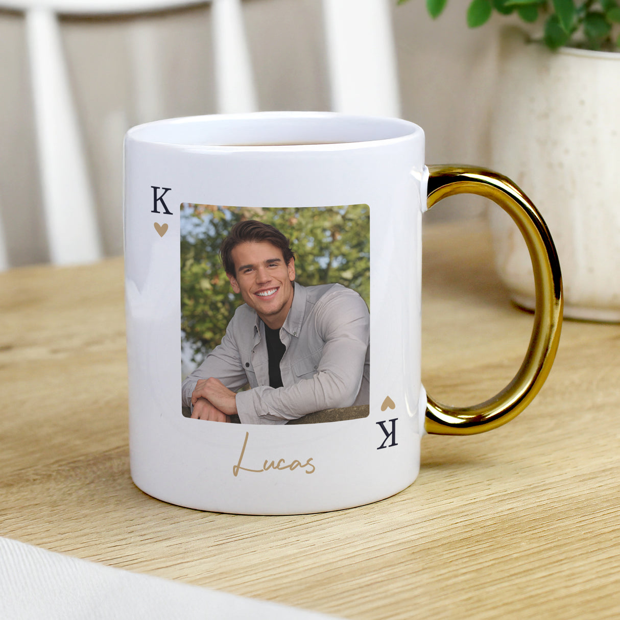 Personalised Photo Upload King Gold Handle Mug - Shop Mugs At Gift Moments - 1