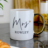 Personalised Mrs Gold Handle Mug - Shop Mugs At Gift Moments - 2