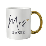 Personalised Mrs Gold Handle Mug - Shop Mugs At Gift Moments - 4