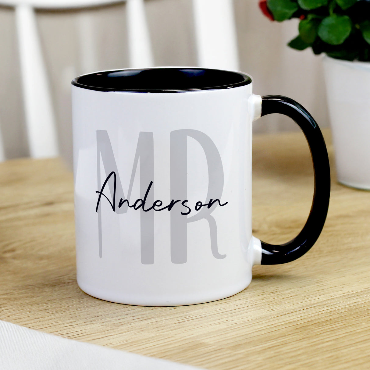 Personalised Mr Black Handle Mug - Shop Mugs At Gift Moments - 1