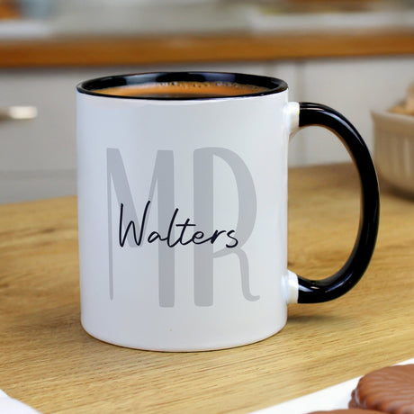 Personalised Mr Black Handle Mug - Shop Mugs At Gift Moments - 2