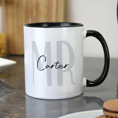 Personalised Mr Black Handle Mug - Shop Mugs At Gift Moments - 3