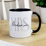 Personalised Mrs Black Handle Mug - Shop Mugs At Gift Moments - 1