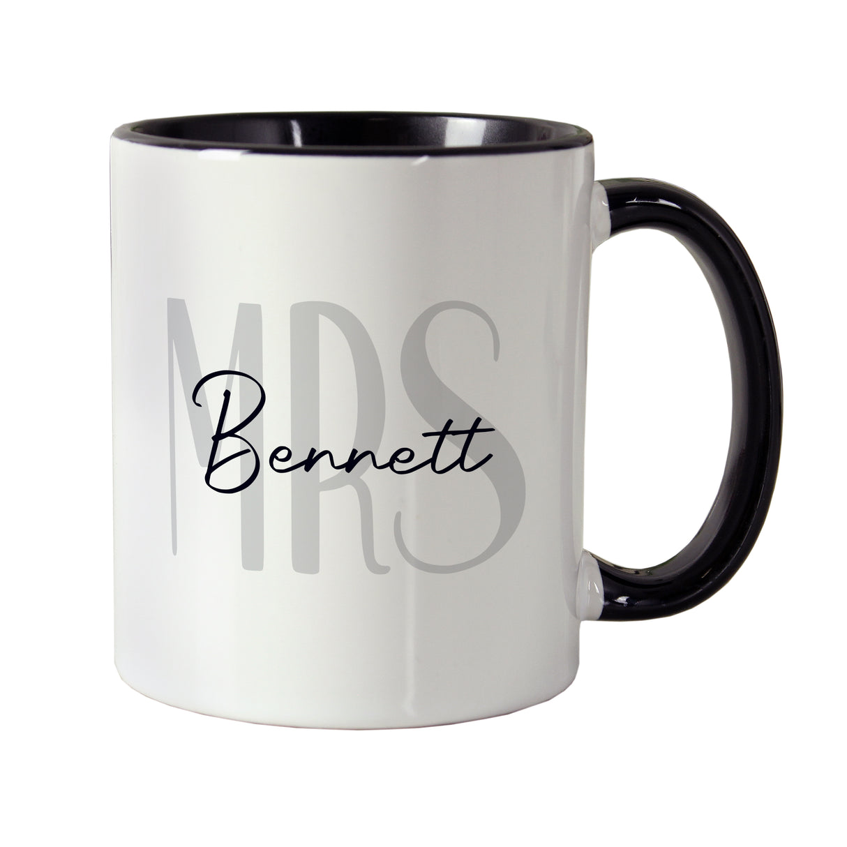 Personalised Mrs Black Handle Mug - Shop Mugs At Gift Moments - 4