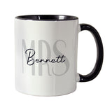 Personalised Mrs Black Handle Mug - Shop Mugs At Gift Moments - 4