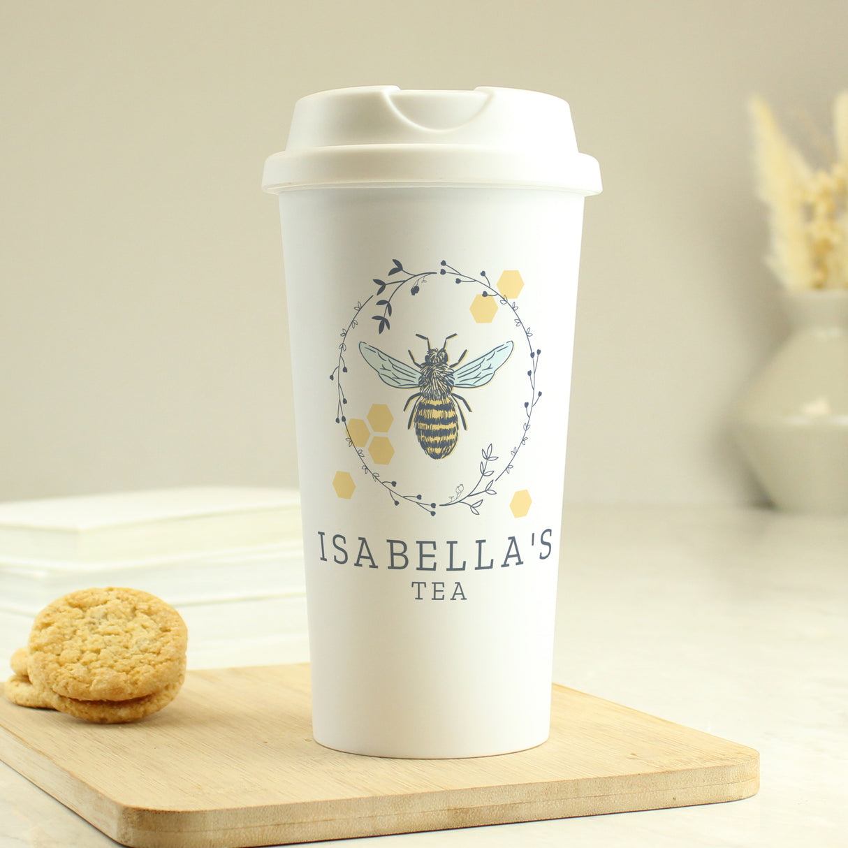Personalised Bee Insulated Travel Cup