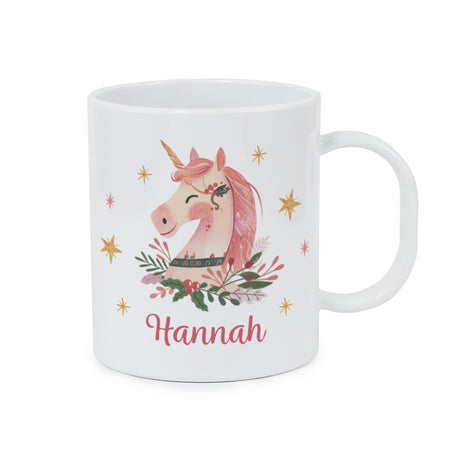 Personalised Unicorn Christmas Plastic Mug - Shop At Gift Moments - 4