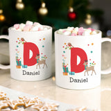 Personalised Initial Reindeer Christmas Plastic Mug - Shop Mugs At Gift Moments - 3