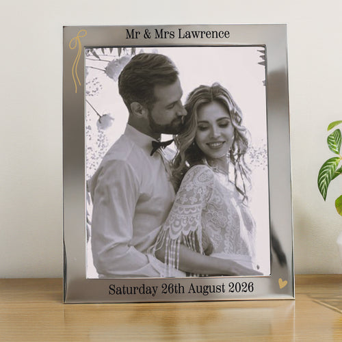 Personalised Black & Gold Free Text 8x10 Photo Frame - Shop Photo Frames At Gift Moments - 1
