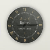 Personalised Black & Gold Slate Clock - Shop Clocks At Gift Moments - 2