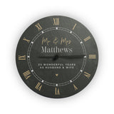 Personalised Black & Gold Slate Clock - Shop Clocks At Gift Moments - 4