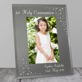 Personalised Any Message 6x4 Diamante Glass Photo Frame