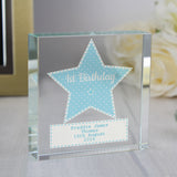Personalised Stitch & Dot Baby Boy Crystal Token