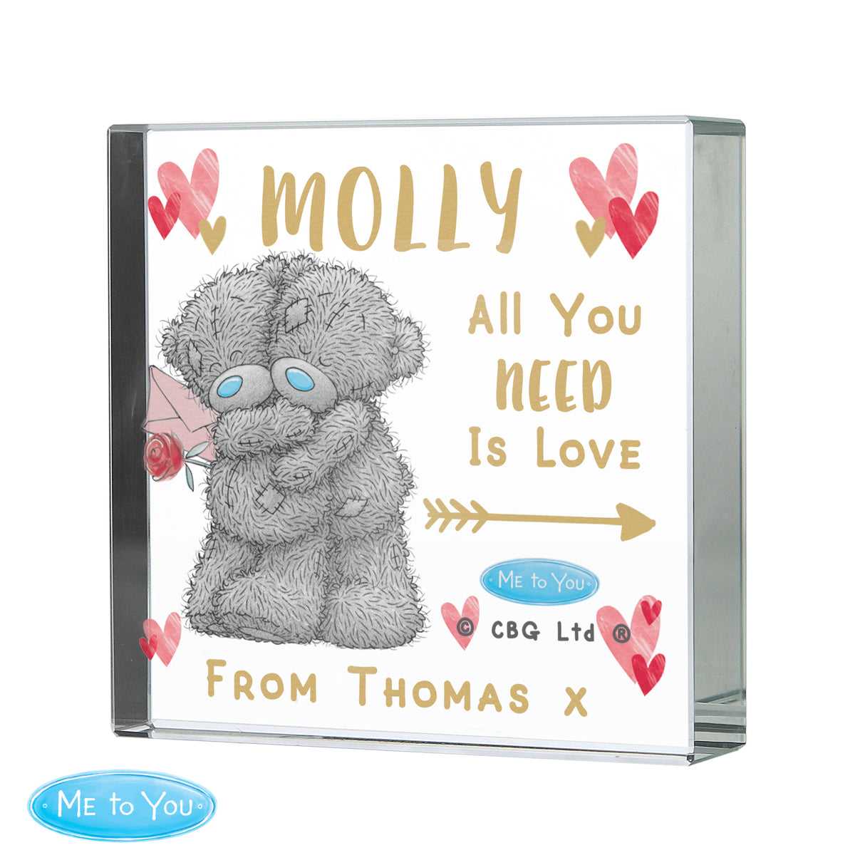 Personalised Me To You Hold You Forever Crystal Token - Shop Crystal Tokens At Gift Moments - 4