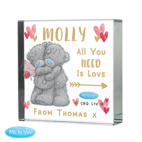 Personalised Me To You Hold You Forever Crystal Token - Shop Crystal Tokens At Gift Moments - 4