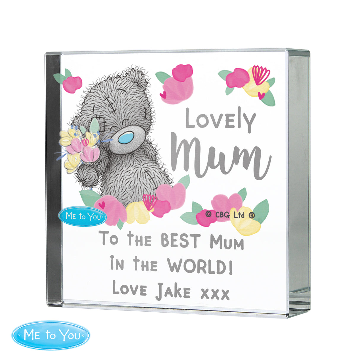 Personalised Me to You Lovely Mum Crystal Token - Shop Crystal Tokens At Gift Moments - 4