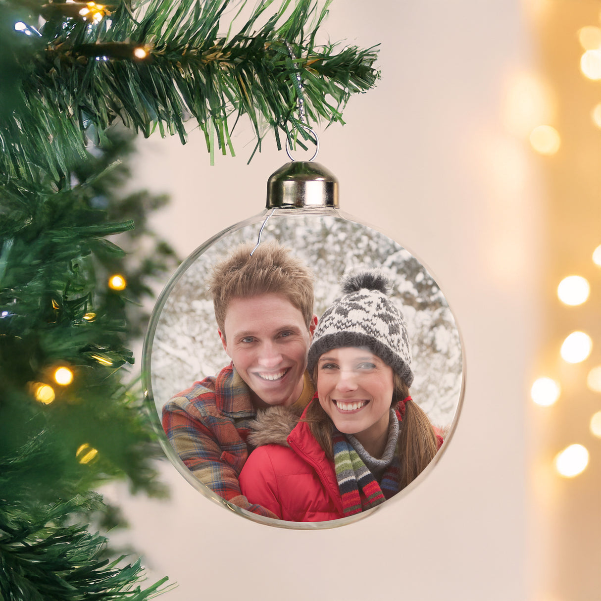 Personalised Photo Upload Glass Bauble - Shop At Gift Moments - 1
