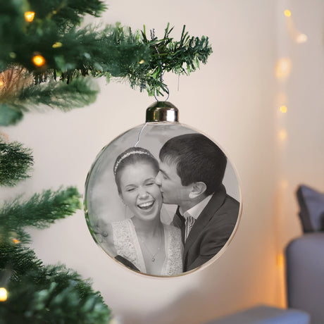 Personalised Photo Upload Glass Bauble - Shop At Gift Moments - 4