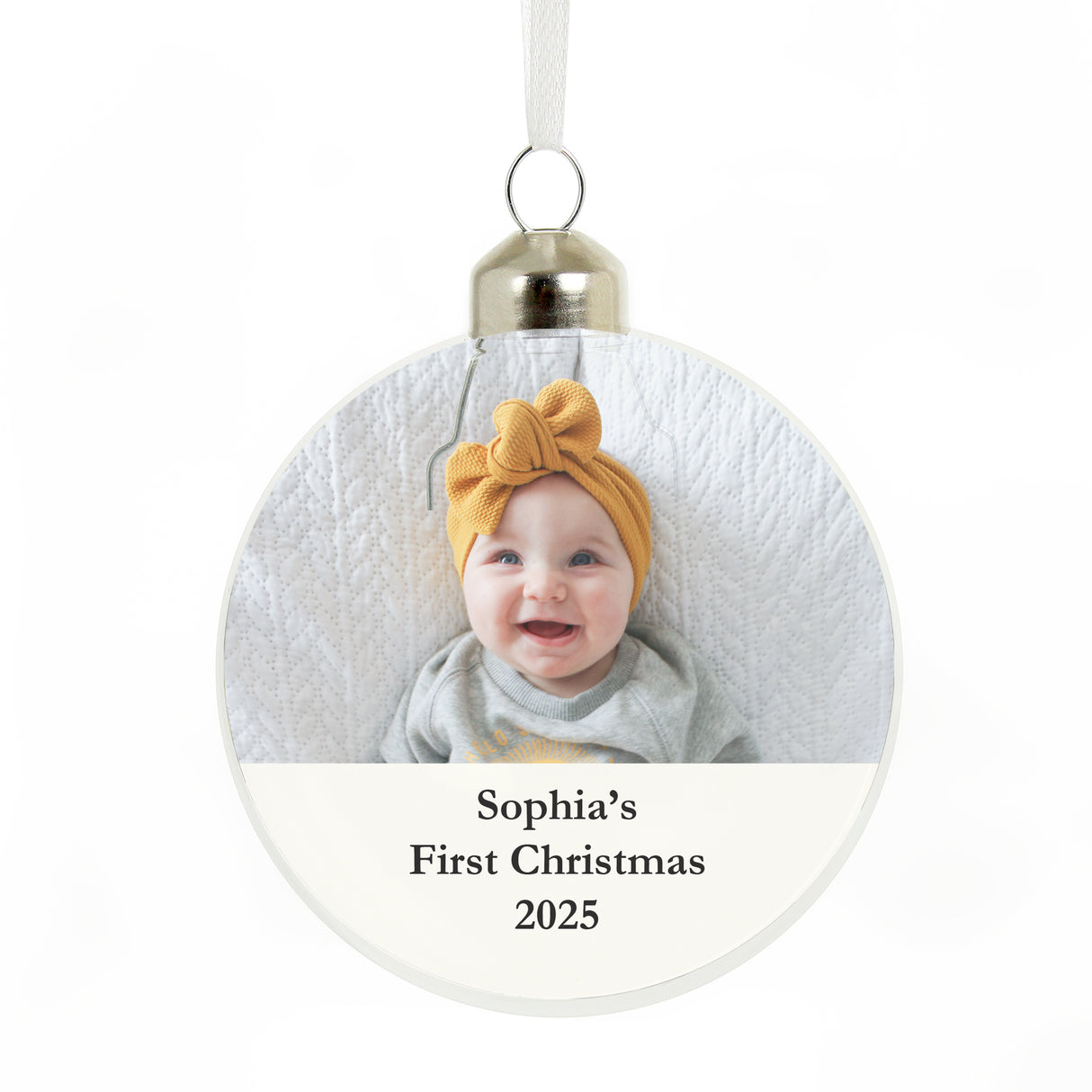 Personalised Message Photo Upload Glass Bauble - Shop At Gift Moments - 4
