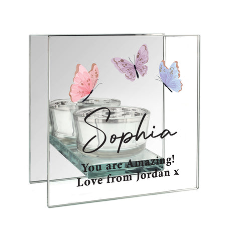 Personalised Butterfly Mirrored Tealight Holder - Shop At Gift Moments - 5