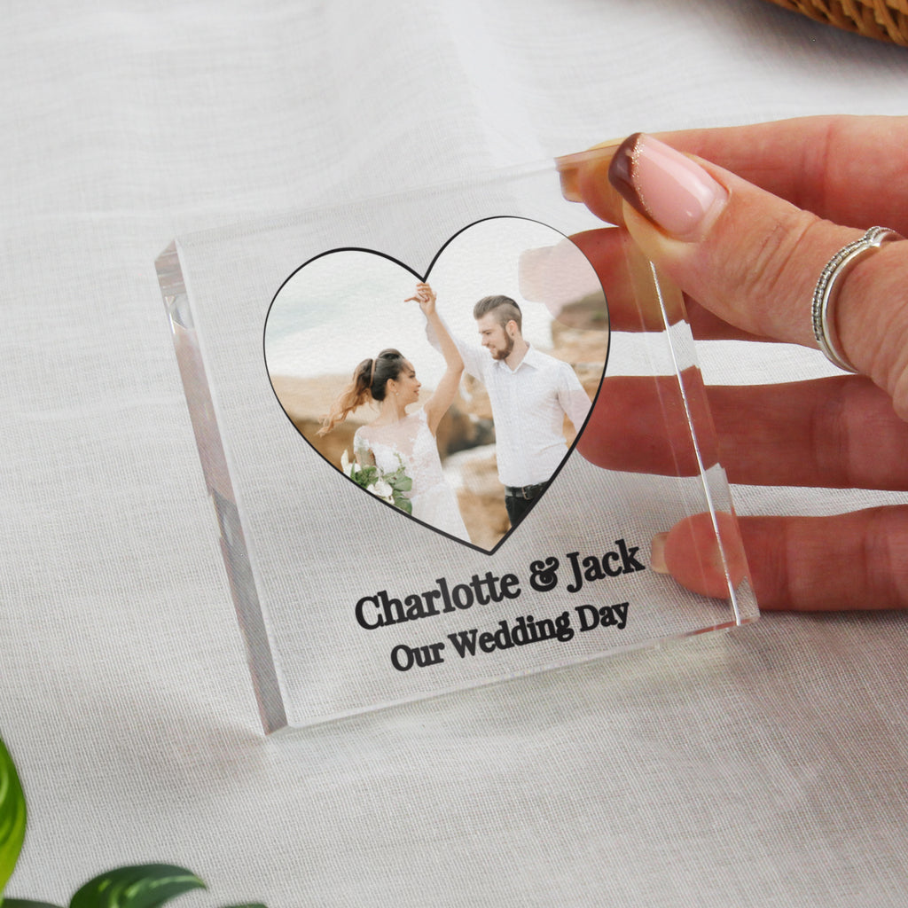 Personalised Heart Photo Upload Small Glass Ornament - Shop Crystal Tokens At Gift Moments - 1