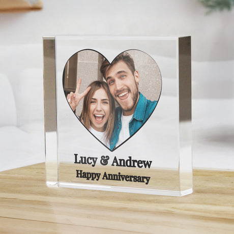 Personalised Heart Photo Upload Small Glass Ornament - Shop Crystal Tokens At Gift Moments - 2
