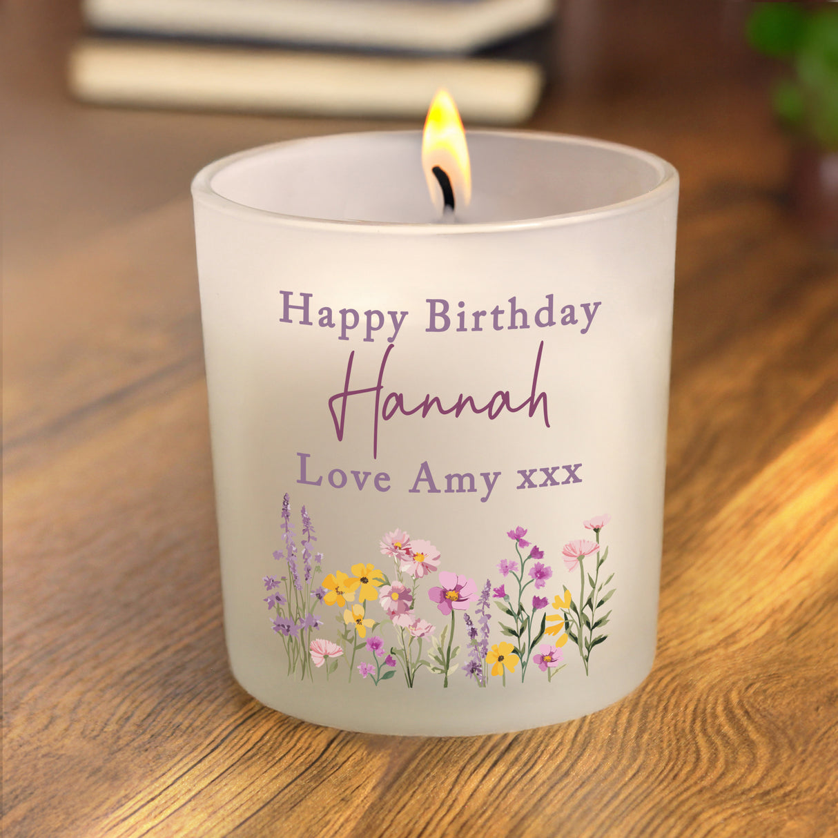 Personalised Wild Flower Jar Candle - Shop Candles At Gift Moments - 2