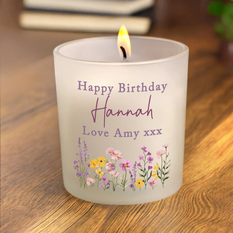 Personalised Wild Flower Jar Candle - Shop Candles At Gift Moments - 2