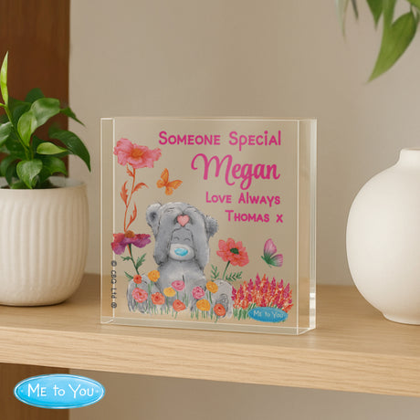 Personalised Me to You Flowery Glass Ornament - Shop Crystal Tokens At Gift Moments - 2
